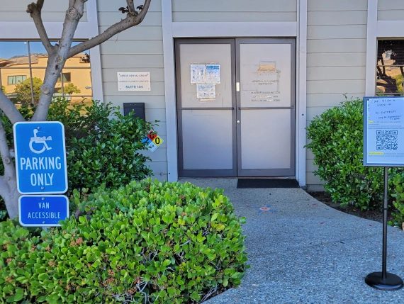 Parking area near dental office